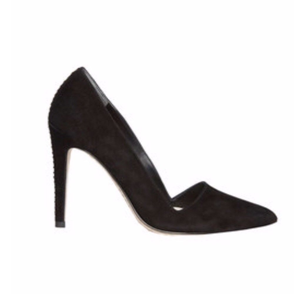 Alice + Olivia Dina Suede Heel in Black